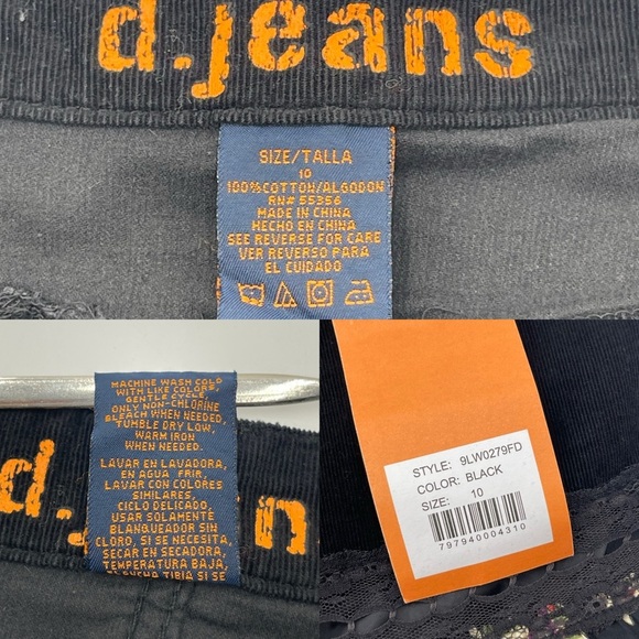 Vintage d. Jeans Mixed Fabric Floral Tiered Maxi Skirt Size 14 Boho Y2K New - Picture 10 of 14